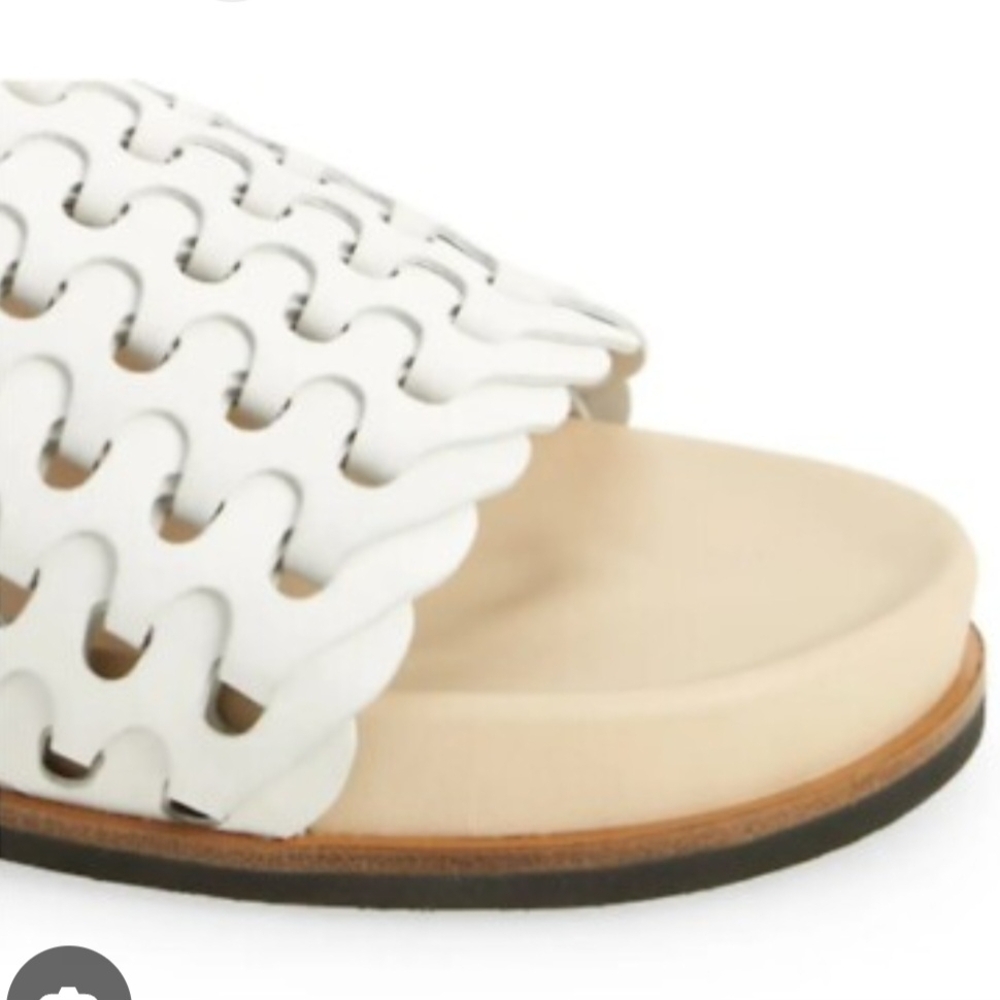 Rag & Bone White Woven Slide Sandals. Size 8 - Picture 2 of 6